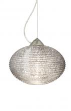 Besa Lighting 1KX-4912GL-SN - Besa Pape 10 Pendant 1Kx Glitter Satin Nickel 1x75W Medium Base