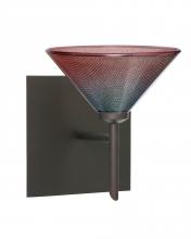 Besa Lighting 1SW-117681-LED-BR-SQ - Besa Wall With SQ Canopy Kona Bronze Sunset 1x5W LED