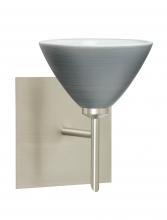 Besa Lighting 1SW-1743TN-SN-SQ - Besa Wall With SQ Canopy Domi Satin Nickel Titan 1x40W G9