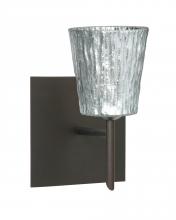 Besa Lighting 1SW-5125SF-BR-SQ - Besa Wall With SQ Canopy Nico 4 Bronze Stone Silver Foil 1x40W G9