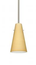 Besa Lighting 1TT-4124VM-LED-SN - Besa Cierro LED Pendant Vanilla Matte Satin Nickel 1x9W LED