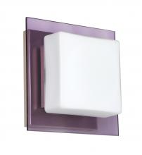 Besa Lighting 1WS-773591-LED-SN - Besa Wall Alex Satin Nickel Opal/Amethyst 1x5W LED