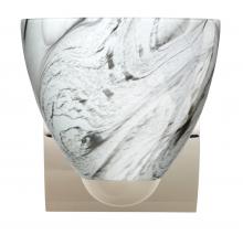 Besa Lighting 1WZ-7572MG-LED-CR - Besa Wall Sasha Chrome Marble Grigio 1x9W LED