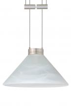 Besa Lighting 1XA-117652-SN - Besa Pendant Kona Satin Nickel Marble 1x50W Halogen