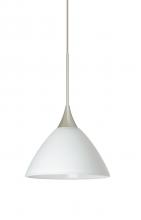 Besa Lighting 1XC-174307-LED-SN - Besa Pendant Domi Satin Nickel White 1x6W LED