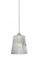 Besa Lighting 1XC-512500-LED-SN - Besa Pendant Nico 4 Satin Nickel Clear Stone 1x5W LED