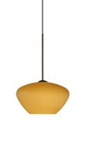 Besa Lighting 1XC-541080-LED-BR - Besa Pendant Peri Bronze Amber Matte 1x5W LED