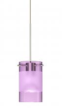 Besa Lighting 1XC-6524EA-SN - Besa Pendant Scope Satin Nickel Amethyst/Frost 1x50W Halogen Mr16