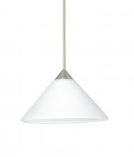 Besa Lighting 1XT-117607-SN - Besa Pendant Kona Satin Nickel White 1x50W Halogen