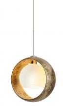 Besa Lighting 1XT-4293GG-LED-SN - Besa Pendant Pogo Satin Nickel Gold/Inner Gold 1x5W LED