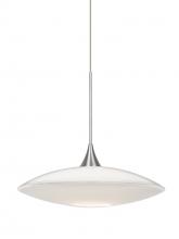 Besa Lighting 1XT-629406-LED-SN - Besa Pendant Spazio Satin Nickel Opal Glossy 1x5W LED