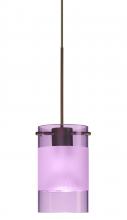 Besa Lighting 1XT-6524EA-BR - Besa Pendant Scope Bronze Amethyst/Frost 1x50W Halogen Mr16