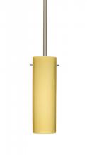 Besa Lighting 1TT-4930VM-MED-SN - Besa Stem Copa Pendant Satin Nickel Vanilla Matte 1x40W B10 Medium Base