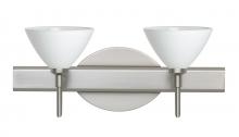 Besa Lighting 2SW-174307-SN - Besa Wall Domi Satin Nickel White 2x40W G9