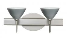 Besa Lighting 2SW-1743TN-SN - Besa Wall Domi Satin Nickel Titan 2x40W G9