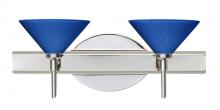 Besa Lighting 2SW-282484-CR - Besa Wall Kona Chrome Blue Starpoint 2x40W G9