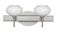 Besa Lighting 2SW-561207-SN - Besa Wall Lasso Satin Nickel Opal Matte 2x40W G9