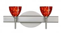 Besa Lighting 2SW-185841-LED-SN - Besa Divi Wall 2SW Garnet Satin Nickel 2x5W LED