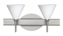 Besa Lighting 2SW-512107-LED-SN - Besa Wall Kani Satin Nickel Opal Matte 2x5W LED