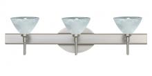 Besa Lighting 3SW-174352-SN - Besa Wall Domi Satin Nickel Marble 3x40W G9