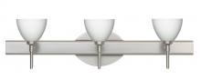 Besa Lighting 3SW-185807-SN - Besa Divi Wall 3SW Opal Matte Satin Nickel 3x40W G9