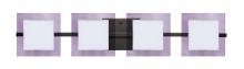 Besa Lighting 4WS-773591-LED-BR - Besa Wall Alex Bronze Opal/Amethyst 4x5W LED