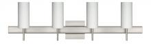 Besa Lighting 4SW-440307-SN-SQ - Besa Wall With SQ Canopy Copa 3 Satin Nickel Opal Matte 4x40W G9