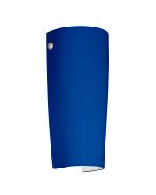 Besa Lighting 7041CM-PN - Besa Wall Tomas Polished Nickel Cobalt Blue Matte 1x75W Medium Base