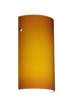 Besa Lighting 704280-PN - Besa Wall Tamburo Polished Nickel Amber Matte 1x75W Medium Base