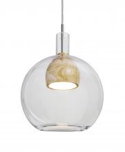 Besa Lighting J-BENJICLNA-LED-SN - Besa, Benji Cord Pendant For Multiport Canopy, Clear/Natural, Satin Nickel Finish, 1x