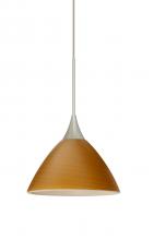 Besa Lighting RXP-1743OK-SN - Besa Pendant Domi Satin Nickel Oak 1x50W Halogen