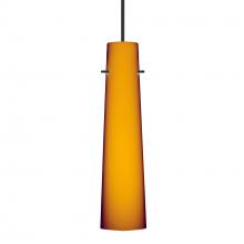 Besa Lighting RXP-567480-LED-BK-L - Besa Camino Pendant Black Amber Matte 1x50W Halogen, 15Ft. Cord