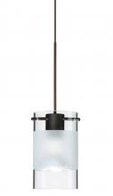 Besa Lighting RXP-6524EC-LED-BR - Besa Scope Pendant Rxp Clear/Frost Bronze 1x5W LED Mr16