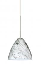 Besa Lighting XP-1779MG-SN - Besa Pendant Mia Satin Nickel Marble Grigio 1x50W Halogen