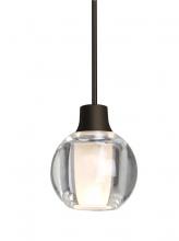 Besa Lighting XP-BOCA3CL-BR - Besa, Boca 3 Cord Pendant, Clear, Bronze Finish, 1x35W Halogen