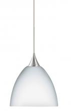 Besa Lighting 1XT-757007-LED-SN - BESA PENDANT SASHA SATIN NICKEL OPAL MATTE 1X6W LED