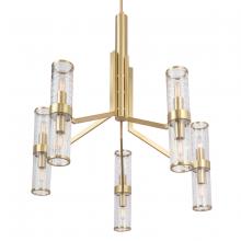 Norwell 8150-SB-CL - Stripe Chandelier - Satin Brass