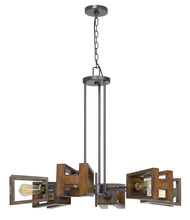 CAL Lighting FX-3739-6 - 60W X 6 Biel Metal/Wood Chandelier (Edison Bulbs Not included)