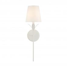 Crystorama 531-MT - Broche 1 Light Matte White Sconce