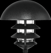 RAB Lighting LLD4B - LANDSCAPE 1650 LUMENS LAWN LIGHT DOME 4 TIER INCANDESCENT DESCENT BLACK