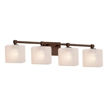 Justice Design Group FSN-8424-55-FRCR-DBRZ - Tetra 4-Light Bath Bar