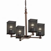 Justice Design Group MSH-8420-15-DBRZ - Tetra 5-Light Chandelier