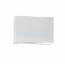 Justice Design Group CER-5650W-WHT - Large ADA Rectangle (Outdoor) Wall Sconce - Closed Top