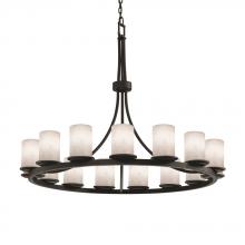 Justice Design Group CLD-8716-10-MBLK-LED21-14700 - Dakota 21-Light 1-Tier Ring LED Chandelier