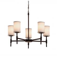 Justice Design Group FAB-8410-10-WHTE-DBRZ - Union 5-Light Chandelier