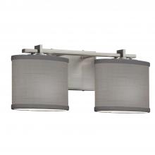 Justice Design Group FAB-8442-30-GRAY-NCKL - Era 2-Light Bath Bar