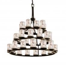 Justice Design Group FAL-8712-10-DBRZ - Dakota 36-Light 3-Tier Ring Chandelier