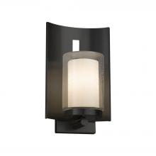 Justice Design Group FSN-7591W-10-OPAL-MBLK - Embark 1-Light Outdoor Wall Sconce