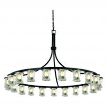 Justice Design Group GLA-8736-16-CLRT-MBLK-LED21-14700 - Dakota Downlight 21-Light 1-Tier LED Chandelier