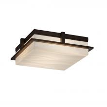 Justice Design Group PNA-7569W-WAVE-DBRZ - Avalon 14" Large LED Outdoor Flush-Mount